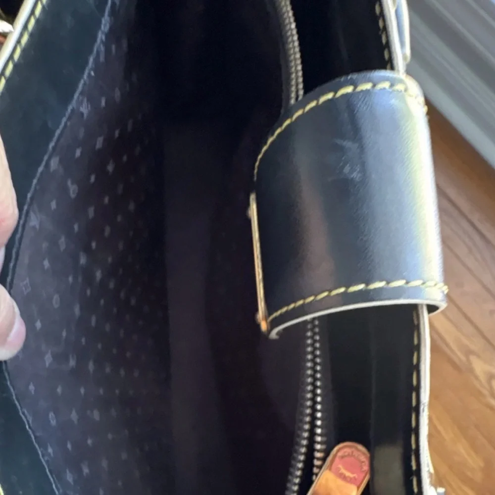 Louis Vuitton Black Leather Satchel with Gold Hardware - Picture 12 of 15